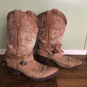 Shyanne Sylvie Dublin Boots Womens 8.5  Embroidered Cowgirl Western Tan Bbw229